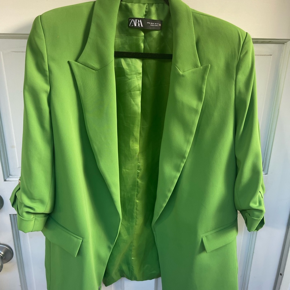 Green Zara Blazer XL